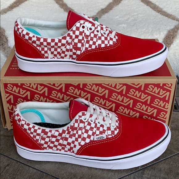 VANS COMFYCUSH ERA TEAR CHECKERBOARD Red/Trwht Men - Picture 2 of 16
